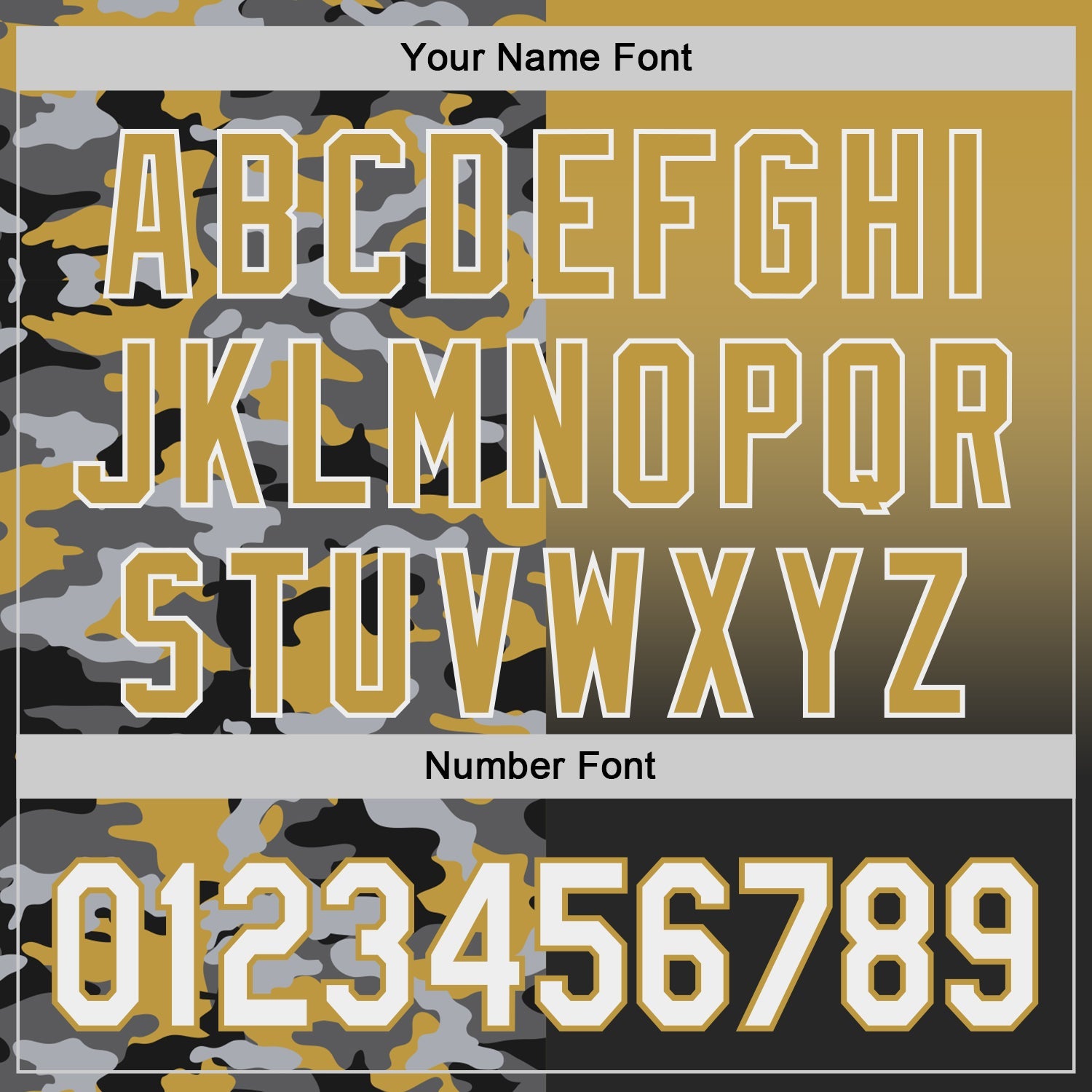 Custom Old Gold White-Black Half Camo Ombre Authentic Baseball Jersey