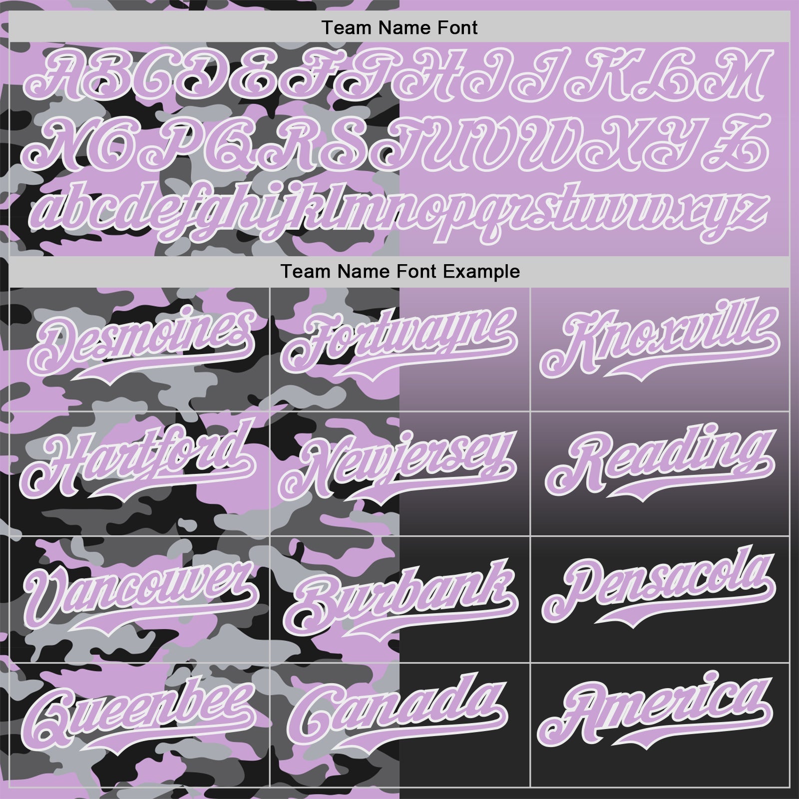 Custom Light Purple Black-White Half Camo Ombre Authentic Baseball Jersey