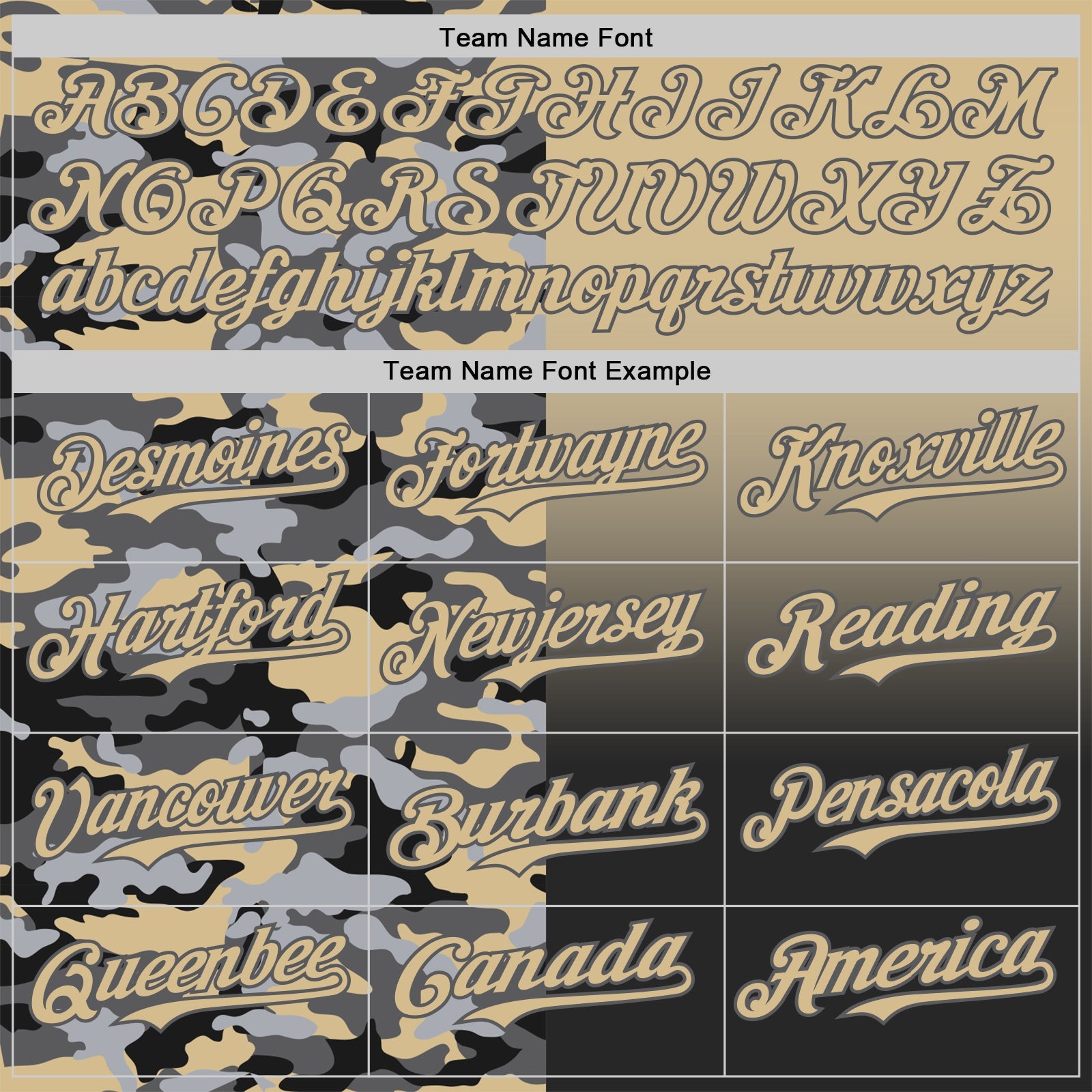 Custom Vegas Gold Black-Steel Gray Half Camo Ombre Authentic Baseball Jersey