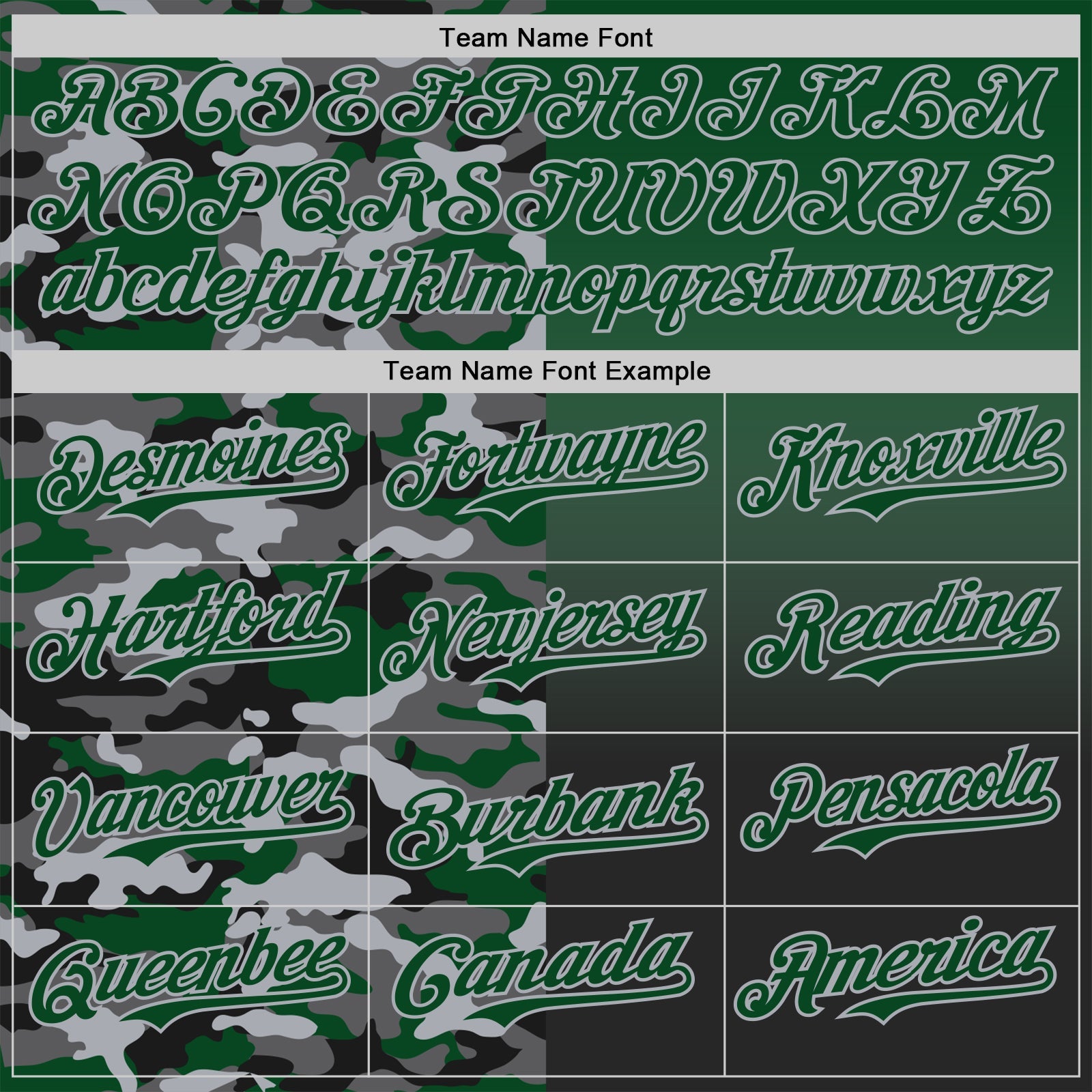 Custom Green Black-Gray Half Camo Ombre Authentic Baseball Jersey