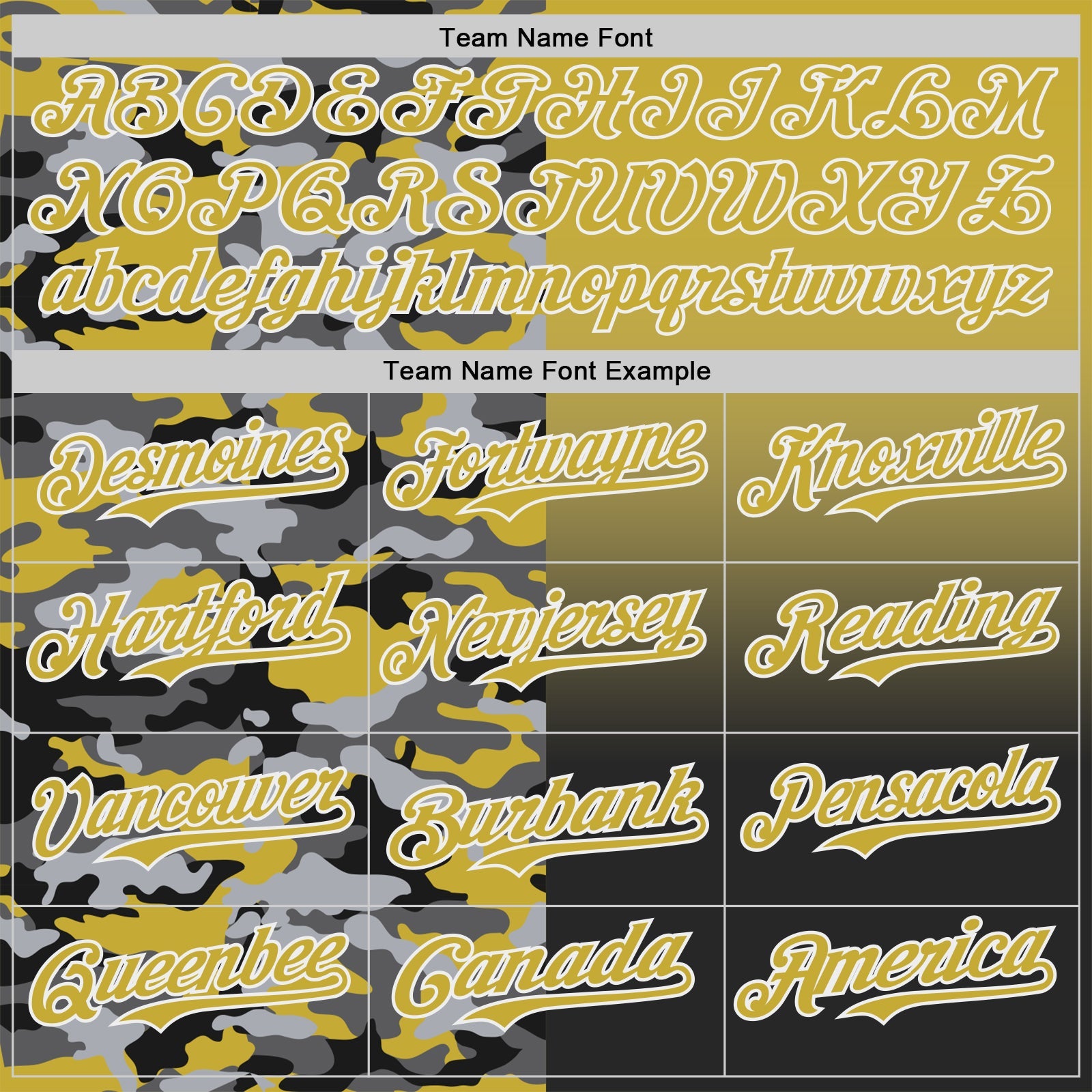 Custom Old Gold Black-White Half Camo Ombre Authentic Baseball Jersey