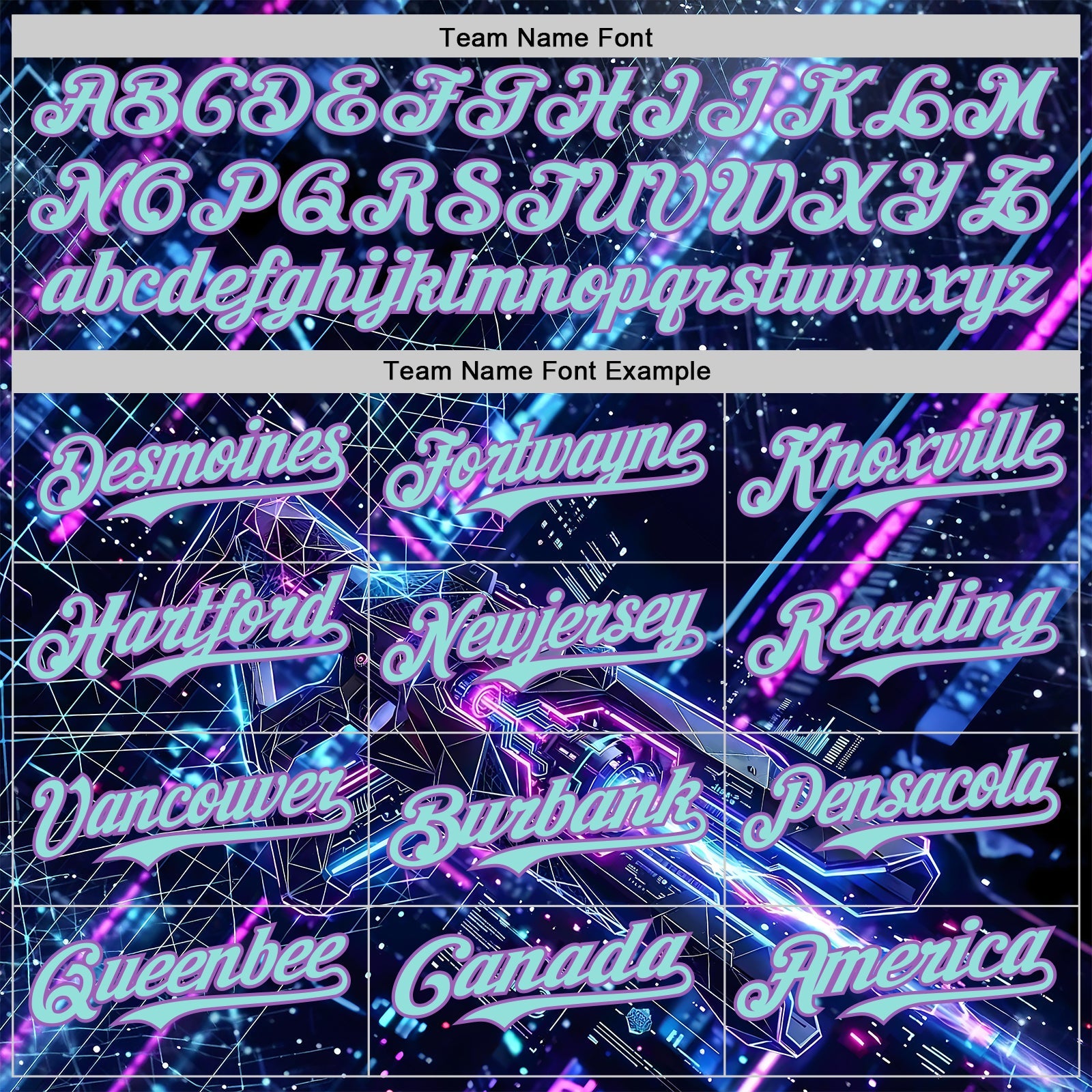 Custom Black Ice Blue-Medium Purple Futurism Cyberpunk E-sports 3D Pattern Design Authentic Baseball Jersey