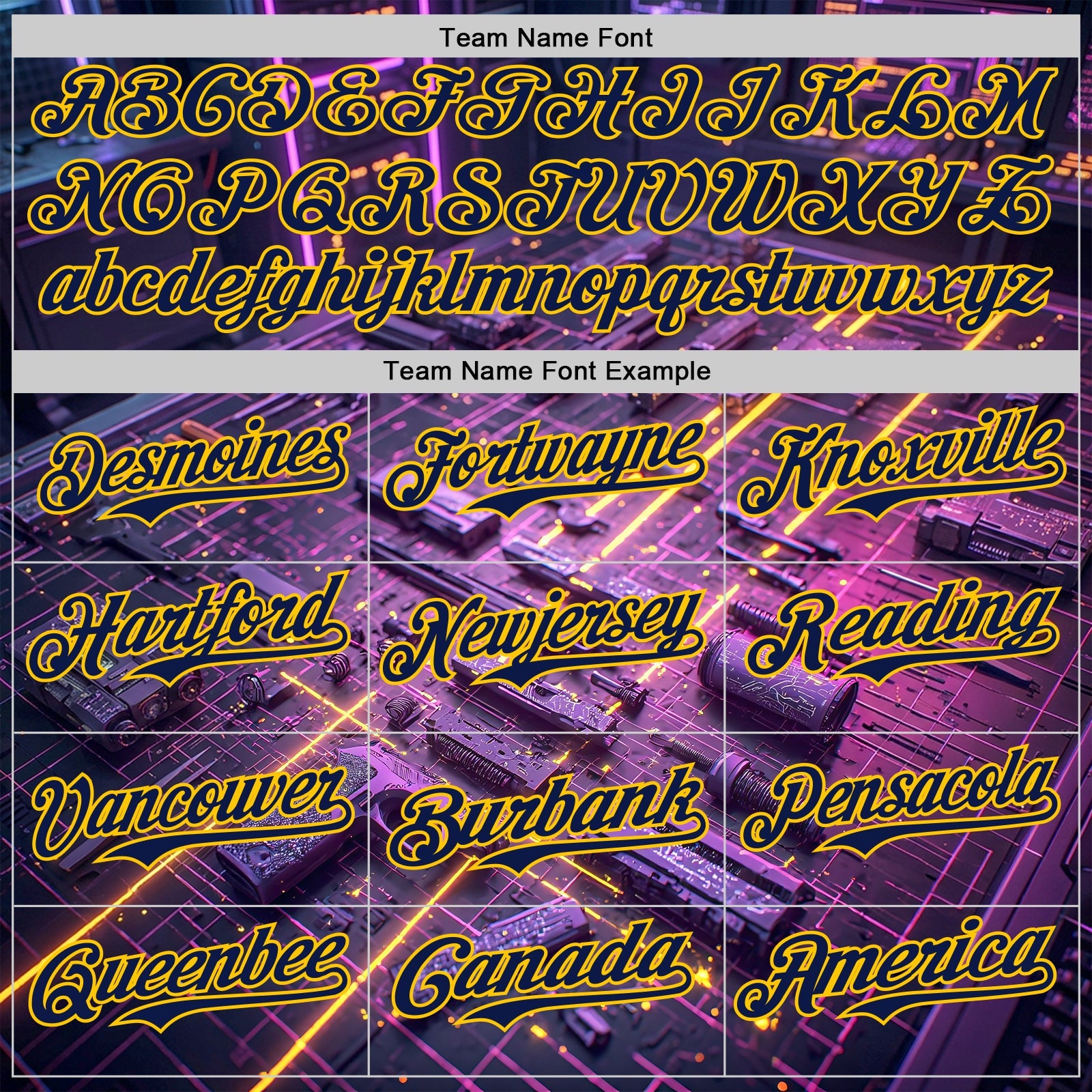 Custom Black Navy-Yellow Futurism Cyberpunk E-sports 3D Pattern Design Authentic Baseball Jersey