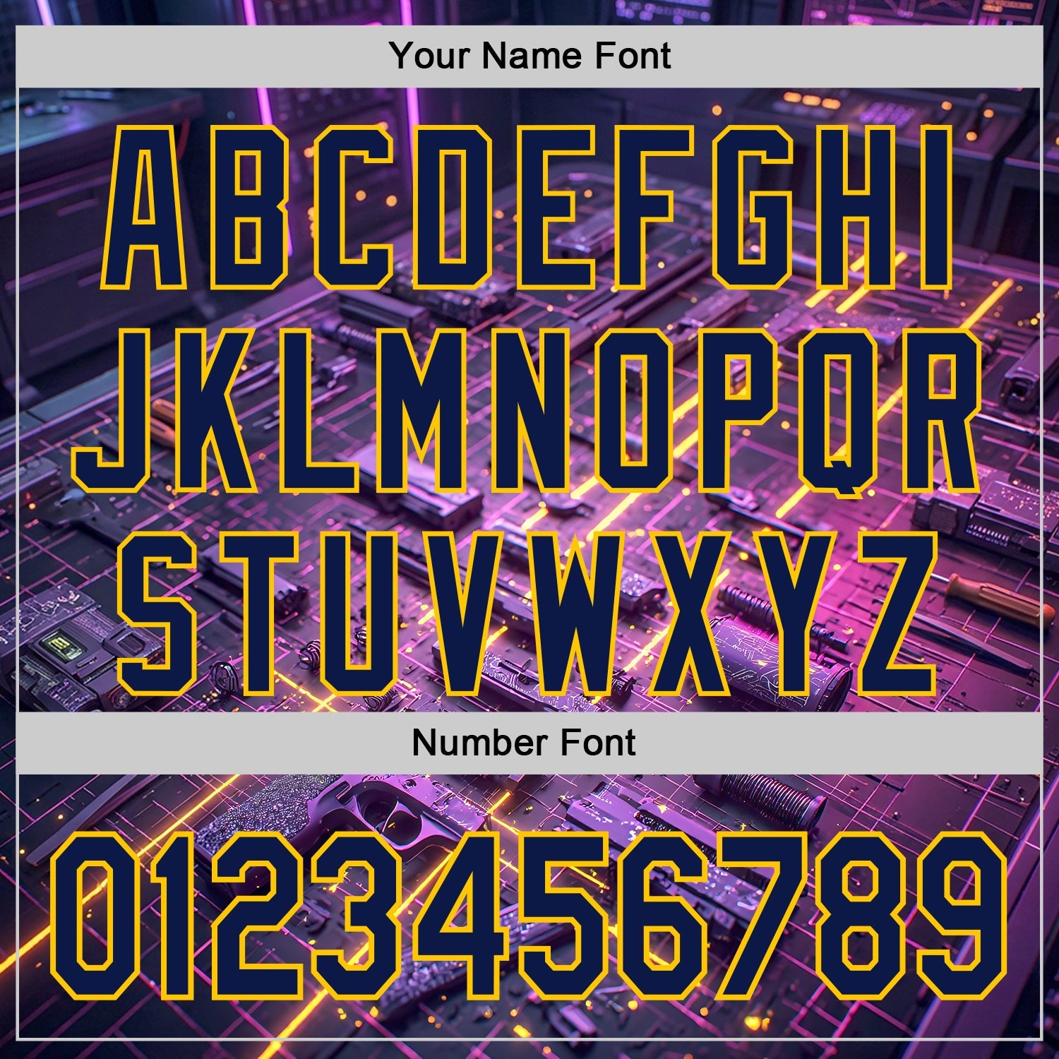 Custom Black Navy-Yellow Futurism Cyberpunk E-sports 3D Pattern Design Authentic Baseball Jersey