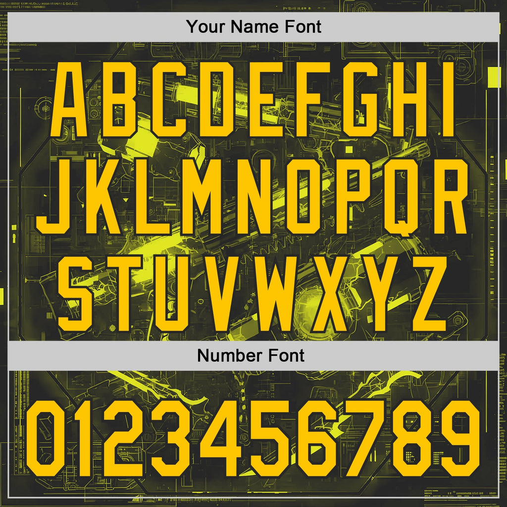 Custom Black-Yellow Futurism Cyberpunk E-sports 3D Pattern Design Authentic Baseball Jersey