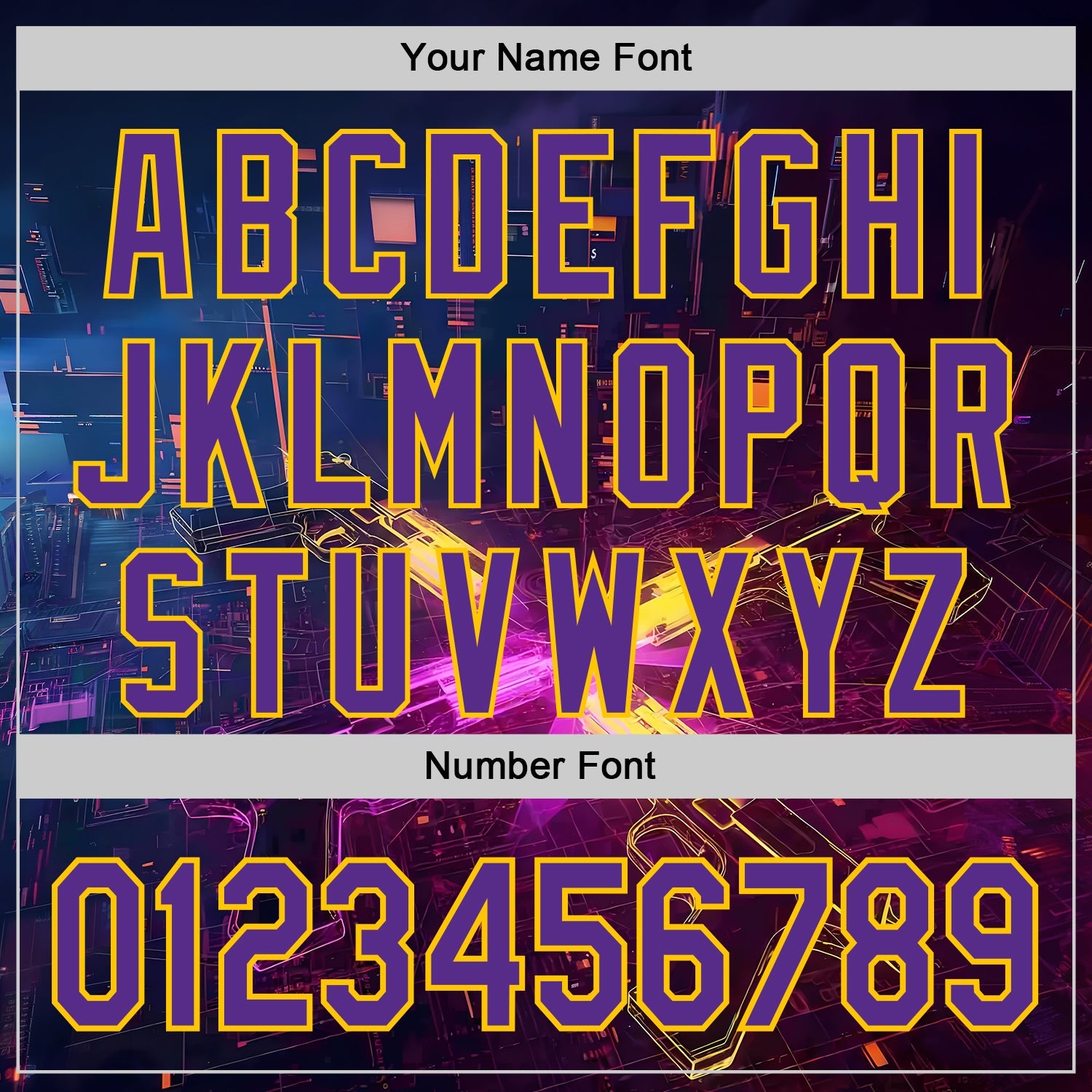Custom Navy Purple-Yellow Futurism Sci-Fi E-sports 3D Pattern Design Authentic Baseball Jersey