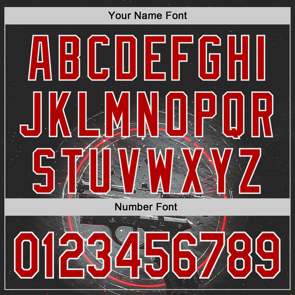 Custom Black Red-White Futurism Cyberpunk E-sports 3D Pattern Design Authentic Baseball Jersey