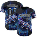 Custom Black-White Futurism Sci-Fi E-sports 3D Pattern Design Authentic Baseball Jersey