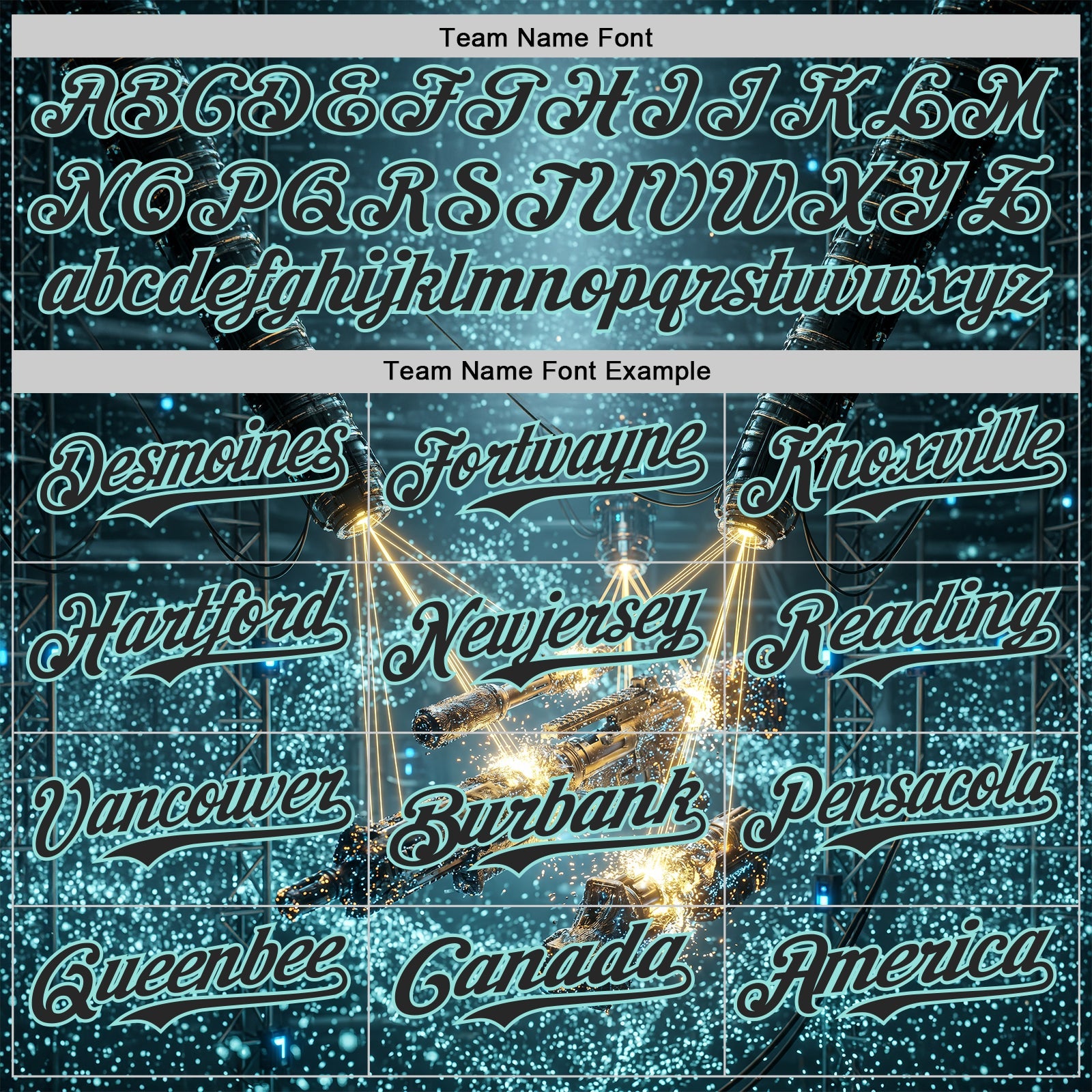 Custom Blue Black-Ice Blue Futurism Sci-Fi E-sports 3D Pattern Design Authentic Baseball Jersey