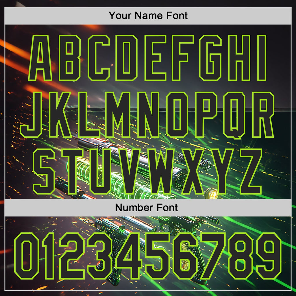 Custom Black-Neon Green Futurism Cyberpunk E-sports 3D Pattern Design Authentic Baseball Jersey