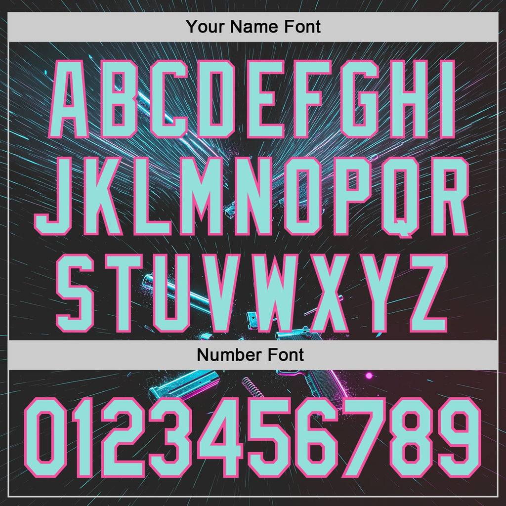 Custom Black Ice Blue-Pink Futurism Cyberpunk E-sports 3D Pattern Design Authentic Baseball Jersey
