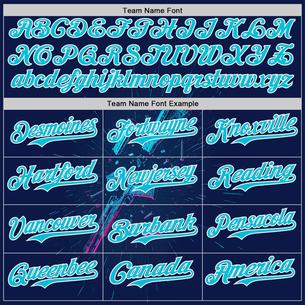 Custom Navy Lakes Blue-White Futurism Cyberpunk E-sports 3D Pattern Design Authentic Baseball Jersey