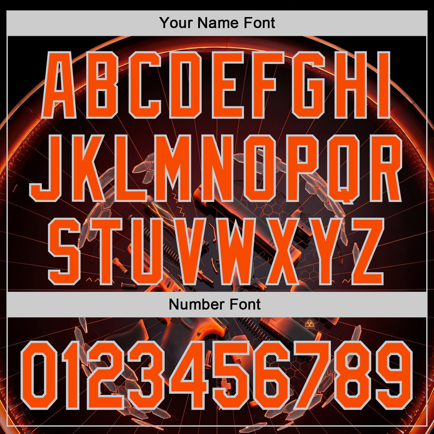 Custom Black Orange-Silver Futurism Cyberpunk E-sports 3D Pattern Design Authentic Baseball Jersey