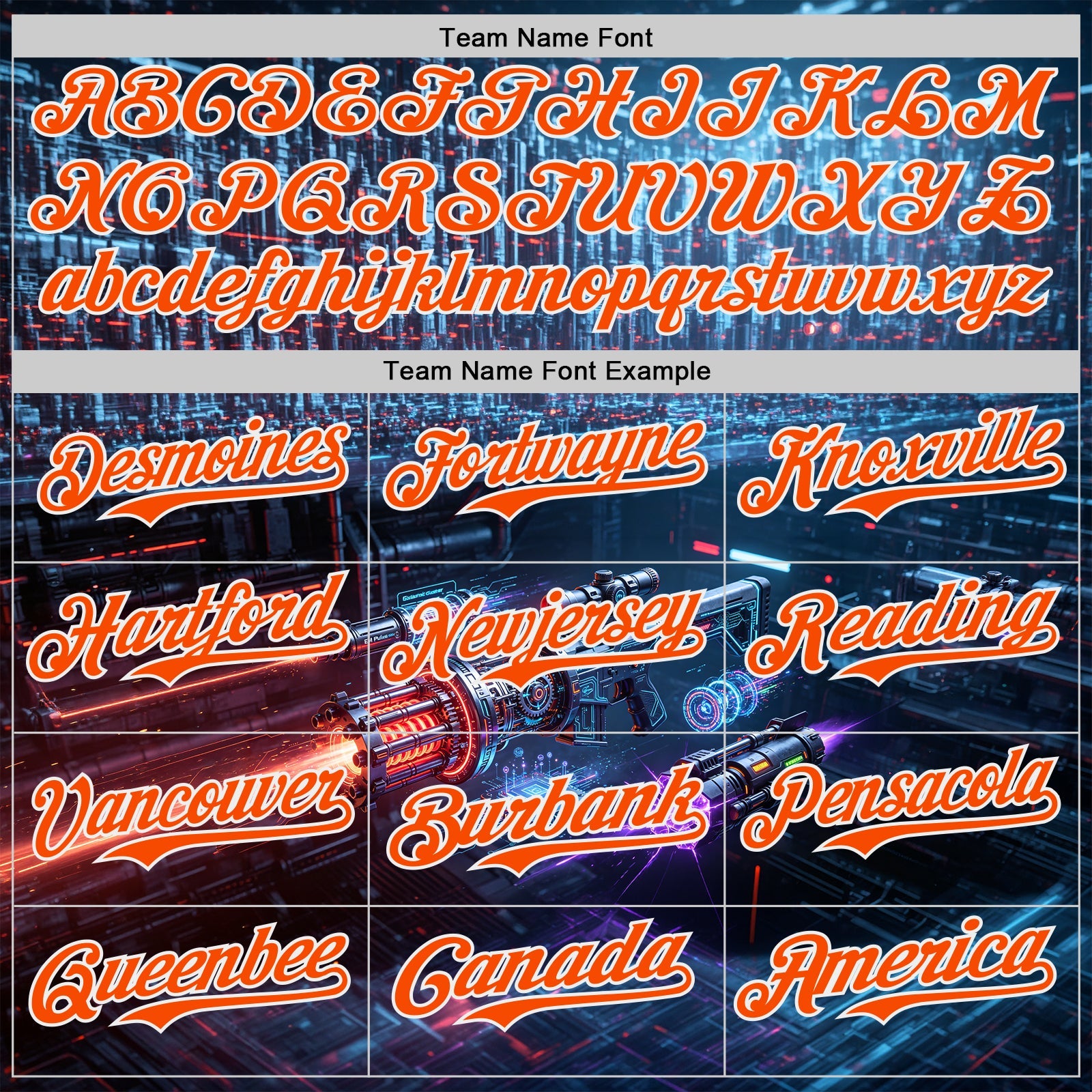 Custom Black Orange-White Futurism Cyberpunk E-sports 3D Pattern Design Authentic Baseball Jersey