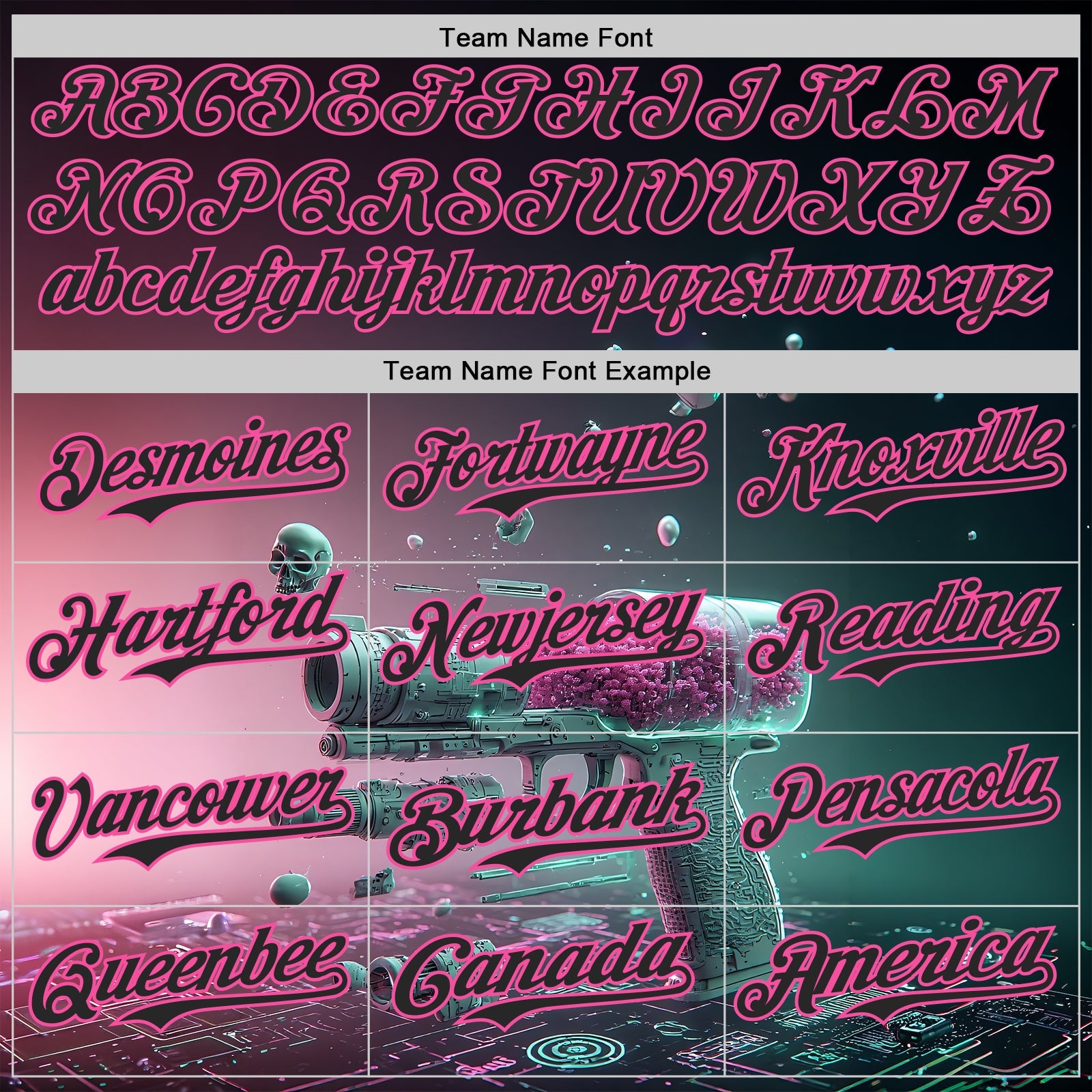 Custom Black-Pink Futurism Cyberpunk E-sports 3D Pattern Design Authentic Baseball Jersey
