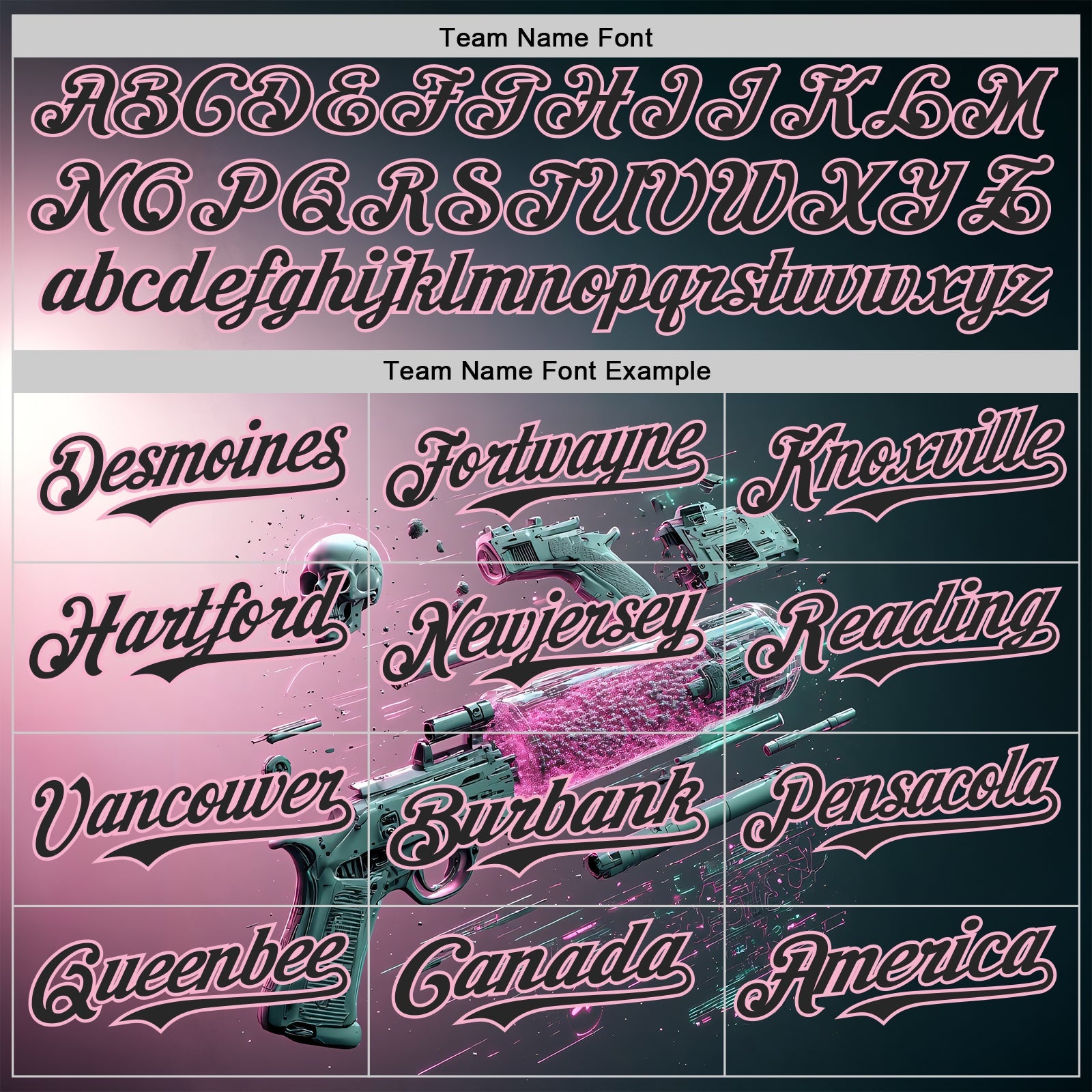 Custom Black-Light Pink Futurism Cyberpunk E-sports 3D Pattern Design Authentic Baseball Jersey