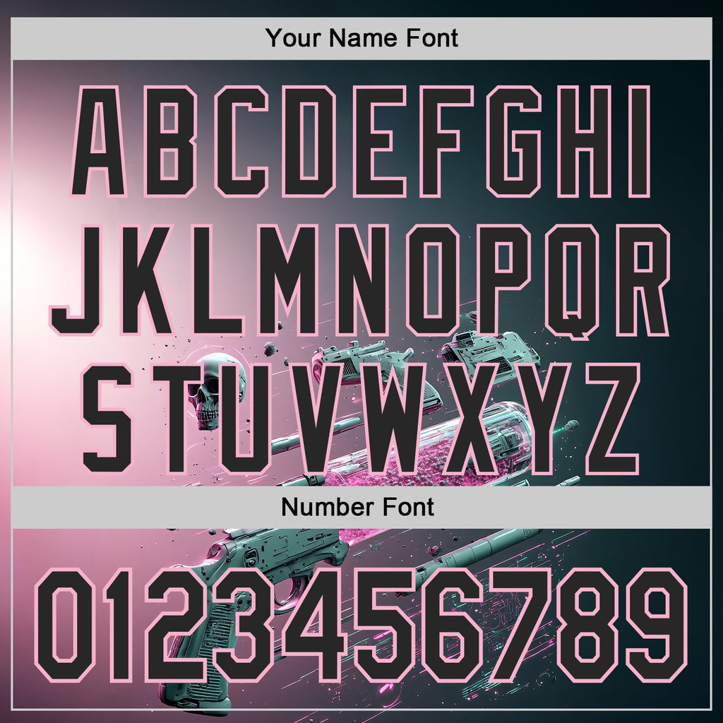 Custom Black-Light Pink Futurism Cyberpunk E-sports 3D Pattern Design Authentic Baseball Jersey