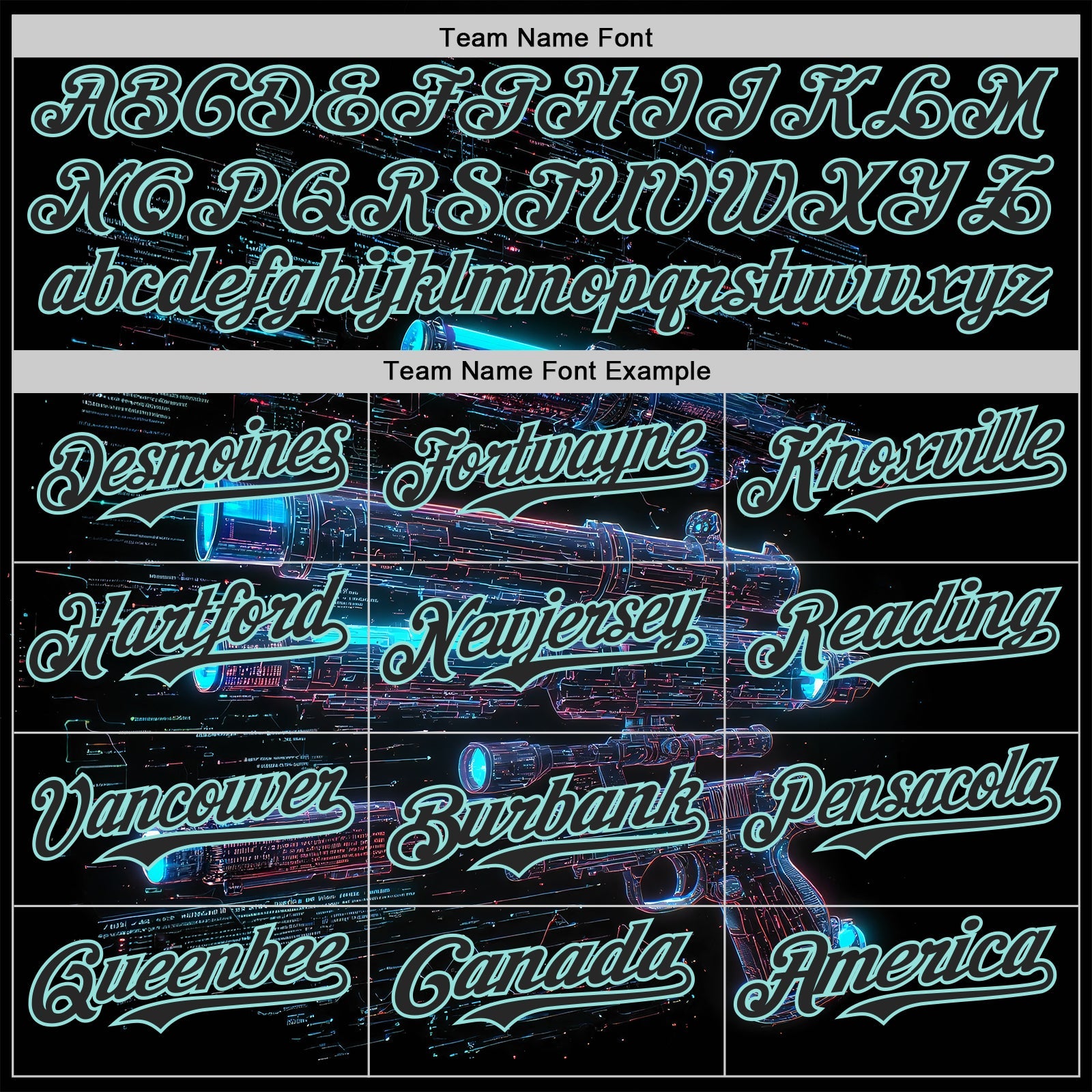 Custom Black-Ice Blue Futurism Cyberpunk E-sports 3D Pattern Design Authentic Baseball Jersey