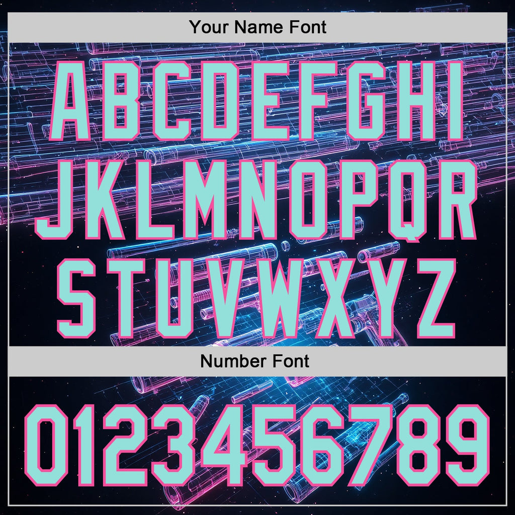 Custom Black Ice Blue-Pink Futurism Cyberpunk E-sports 3D Pattern Design Authentic Baseball Jersey