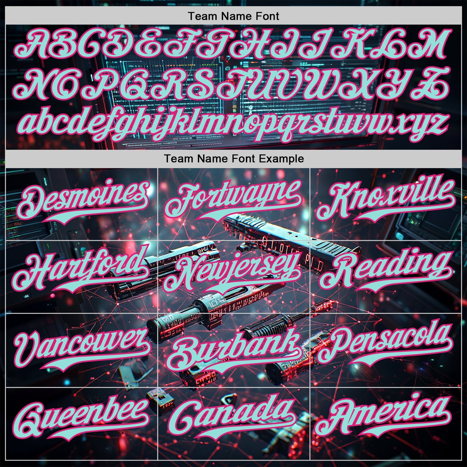 Custom Black Ice Blue-Hot Pink Futurism Tech E-sports 3D Pattern Design Authentic Baseball Jersey