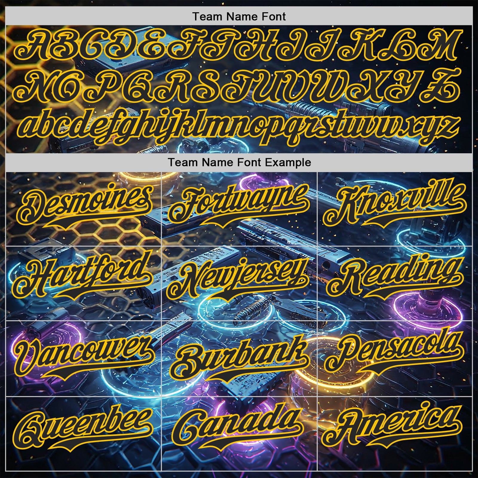 Custom Black-Yellow Futurism Cyberpunk E-sports 3D Pattern Design Authentic Baseball Jersey