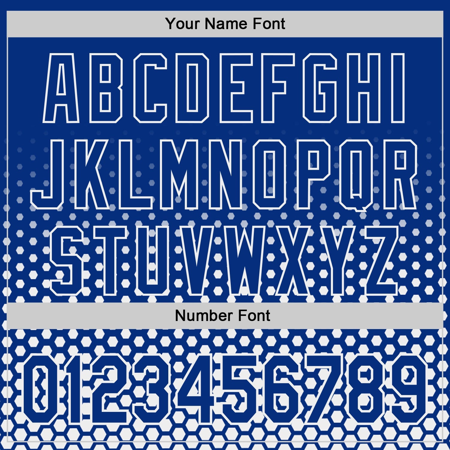 Custom Royal-White Geometric Hexagonal Dot Gradient Authentic Baseball Jersey