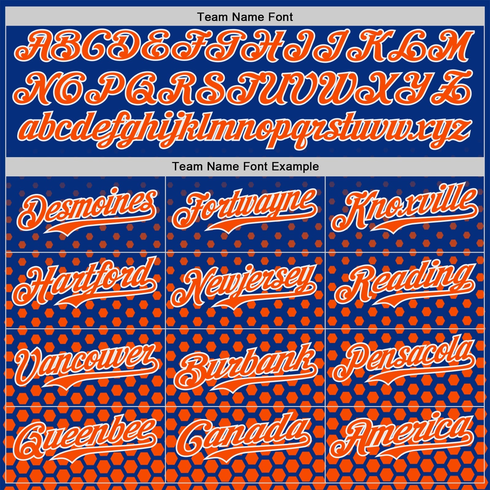 Custom Royal Orange-White Geometric Hexagonal Dot Gradient Authentic Baseball Jersey