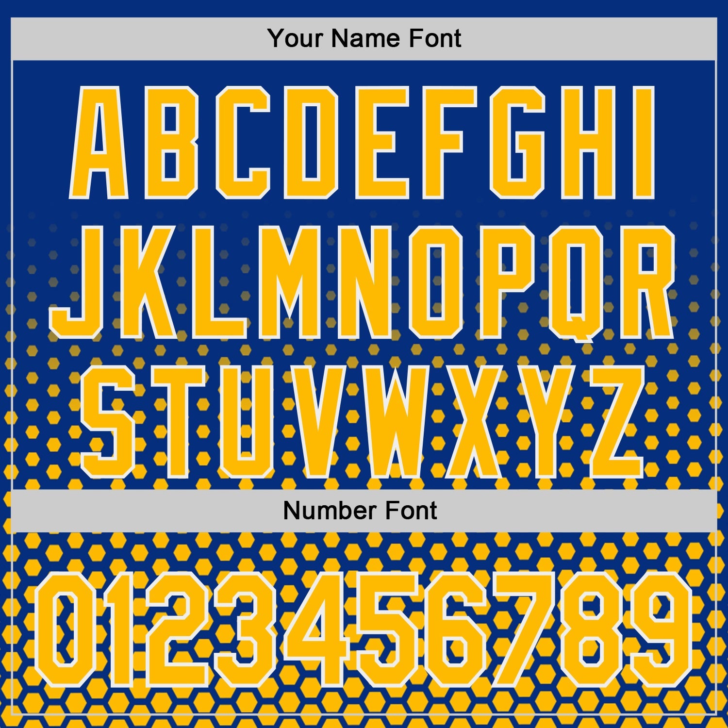 Custom Royal Gold-White Geometric Hexagonal Dot Gradient Authentic Baseball Jersey