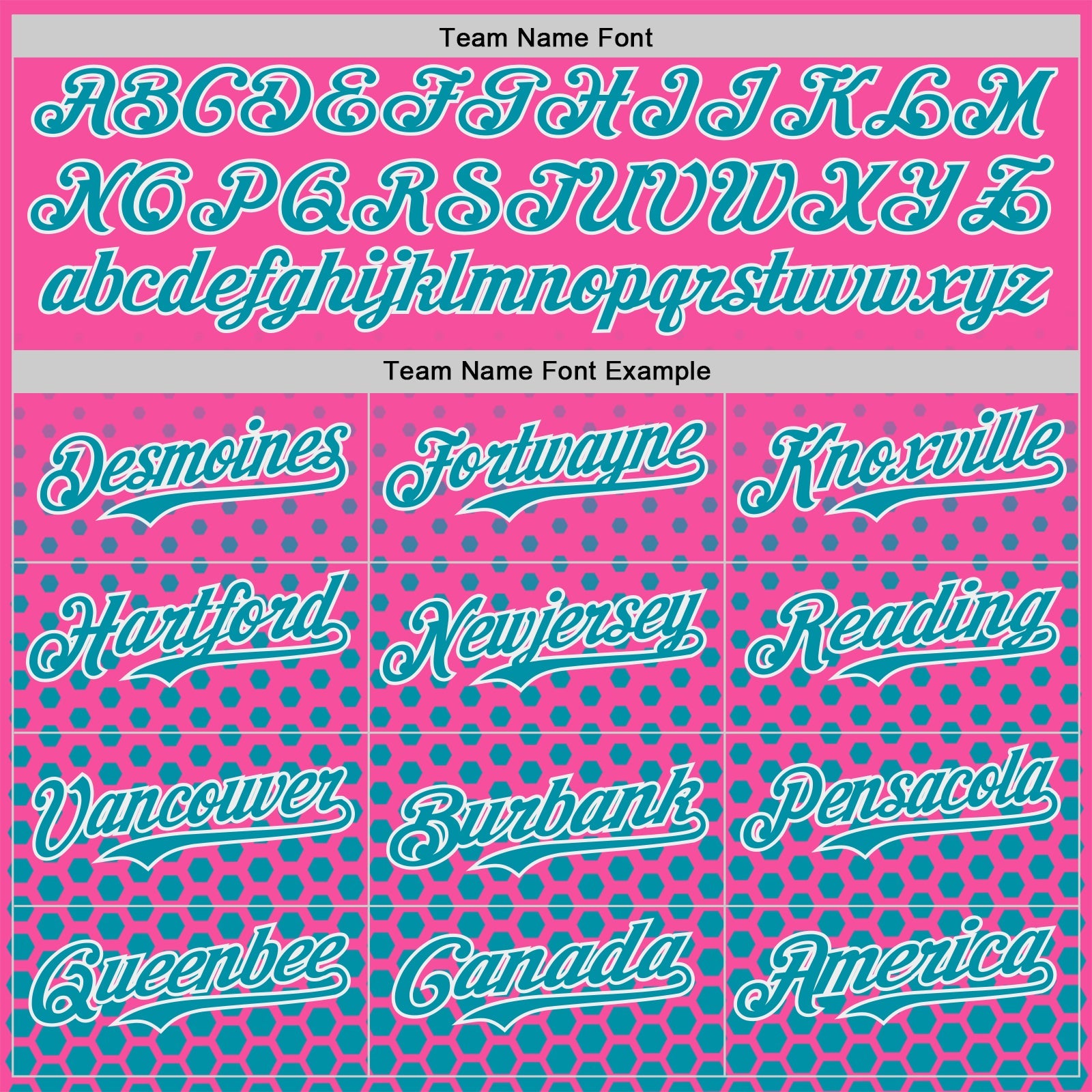 Custom Pink Teal-White Geometric Hexagonal Dot Gradient Authentic Baseball Jersey
