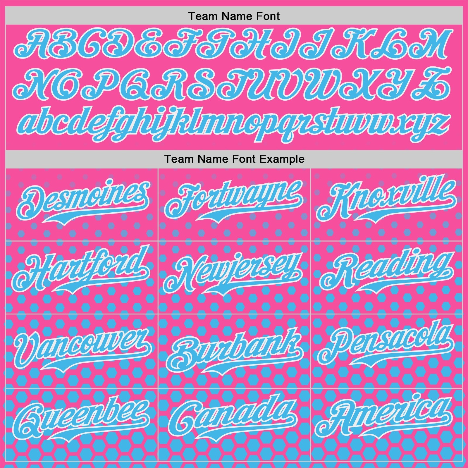 Custom Pink Sky Blue-White Geometric Hexagonal Dot Gradient Authentic Baseball Jersey
