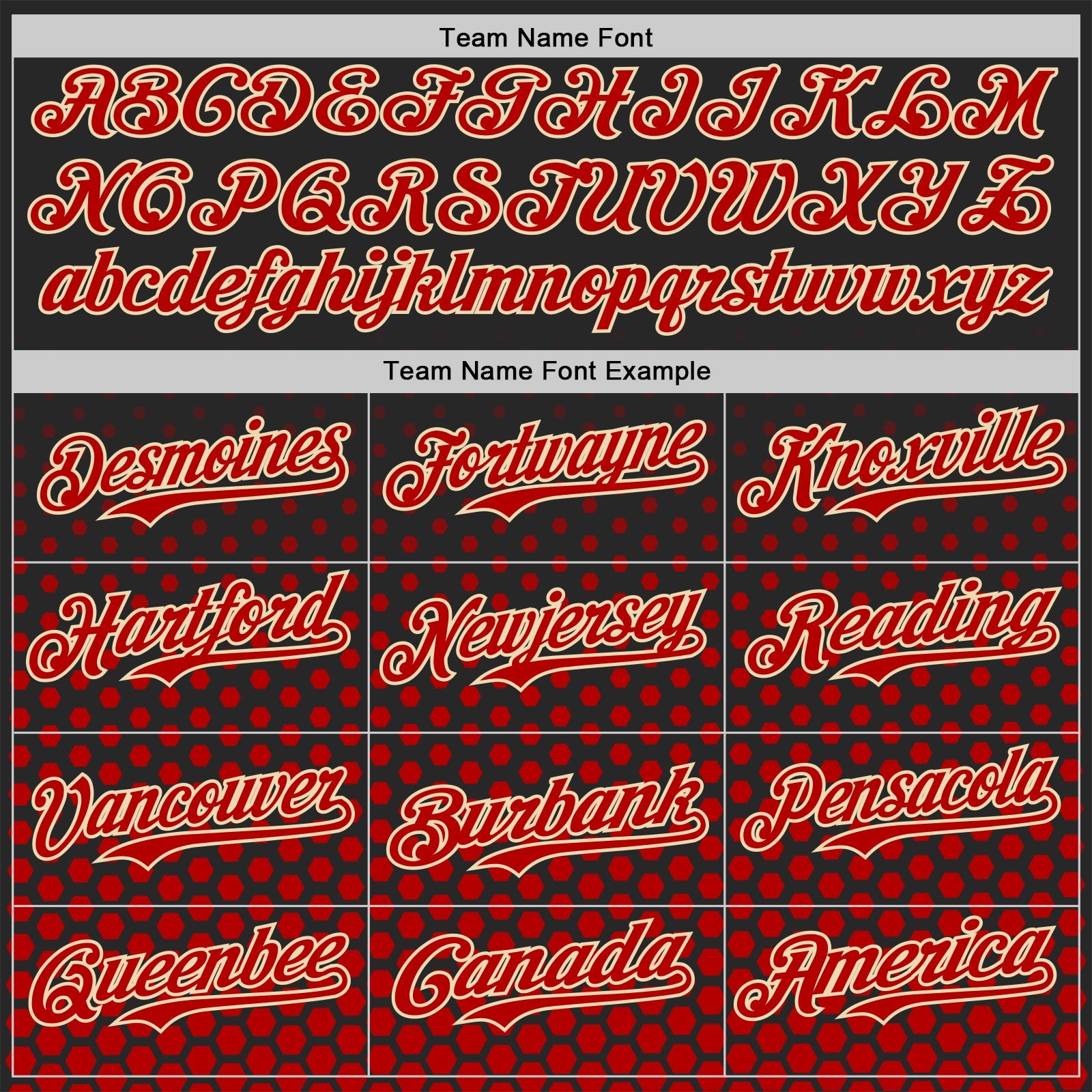 Custom Black Red-Cream Geometric Hexagonal Dot Gradient Authentic Baseball Jersey