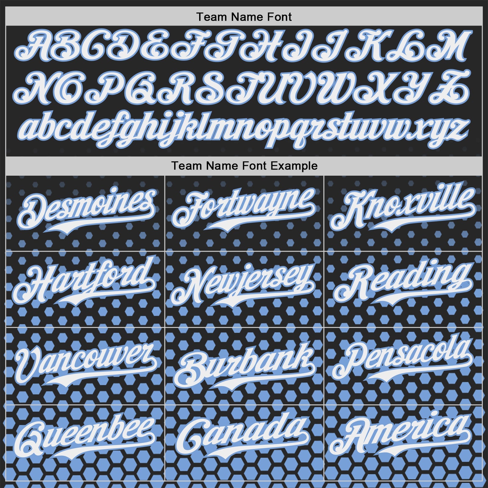 Custom Black White-Light Blue Geometric Hexagonal Dot Gradient Authentic Baseball Jersey