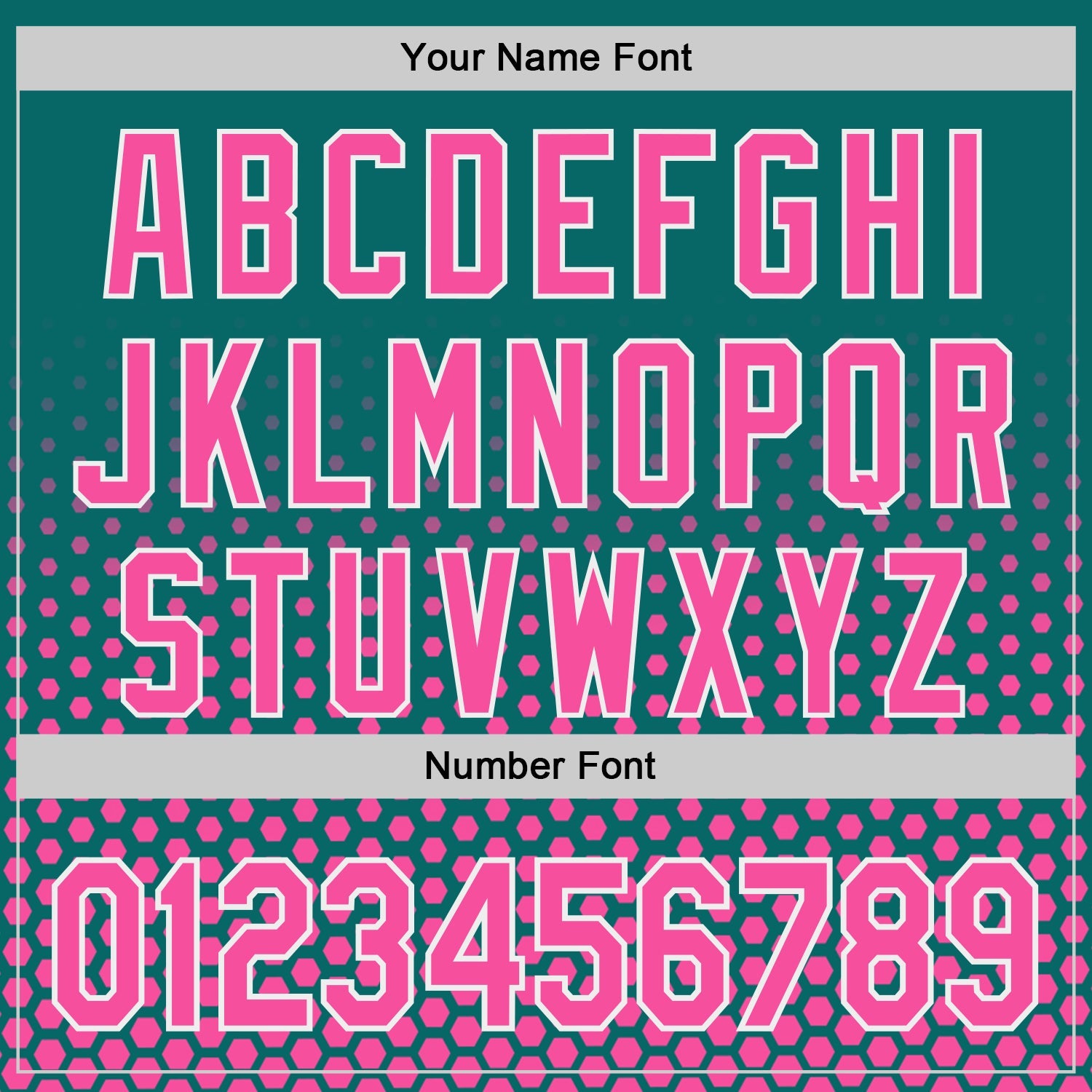 Custom Teal Pink-White Geometric Hexagonal Dot Gradient Authentic Baseball Jersey