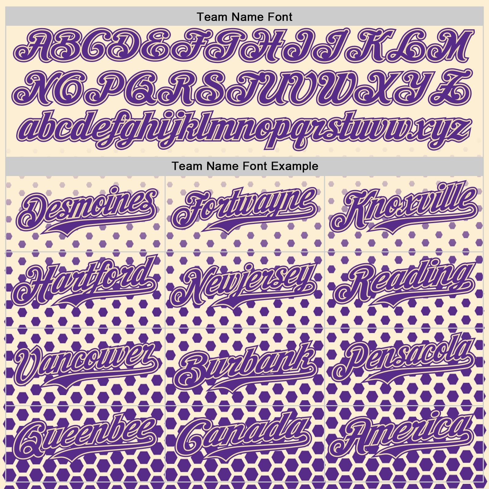 Custom Cream-Purple Geometric Hexagonal Dot Gradient Authentic Baseball Jersey