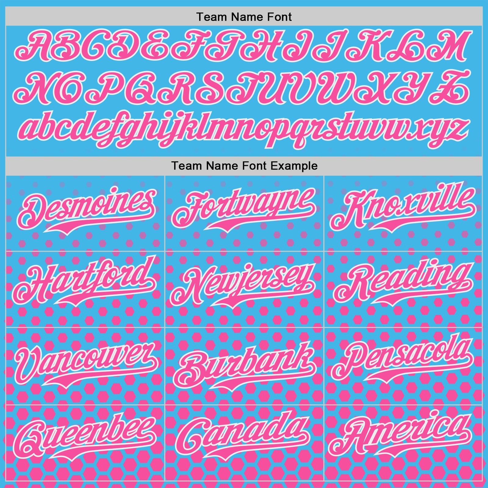 Custom Sky Blue Pink-White Geometric Hexagonal Dot Gradient Authentic Baseball Jersey