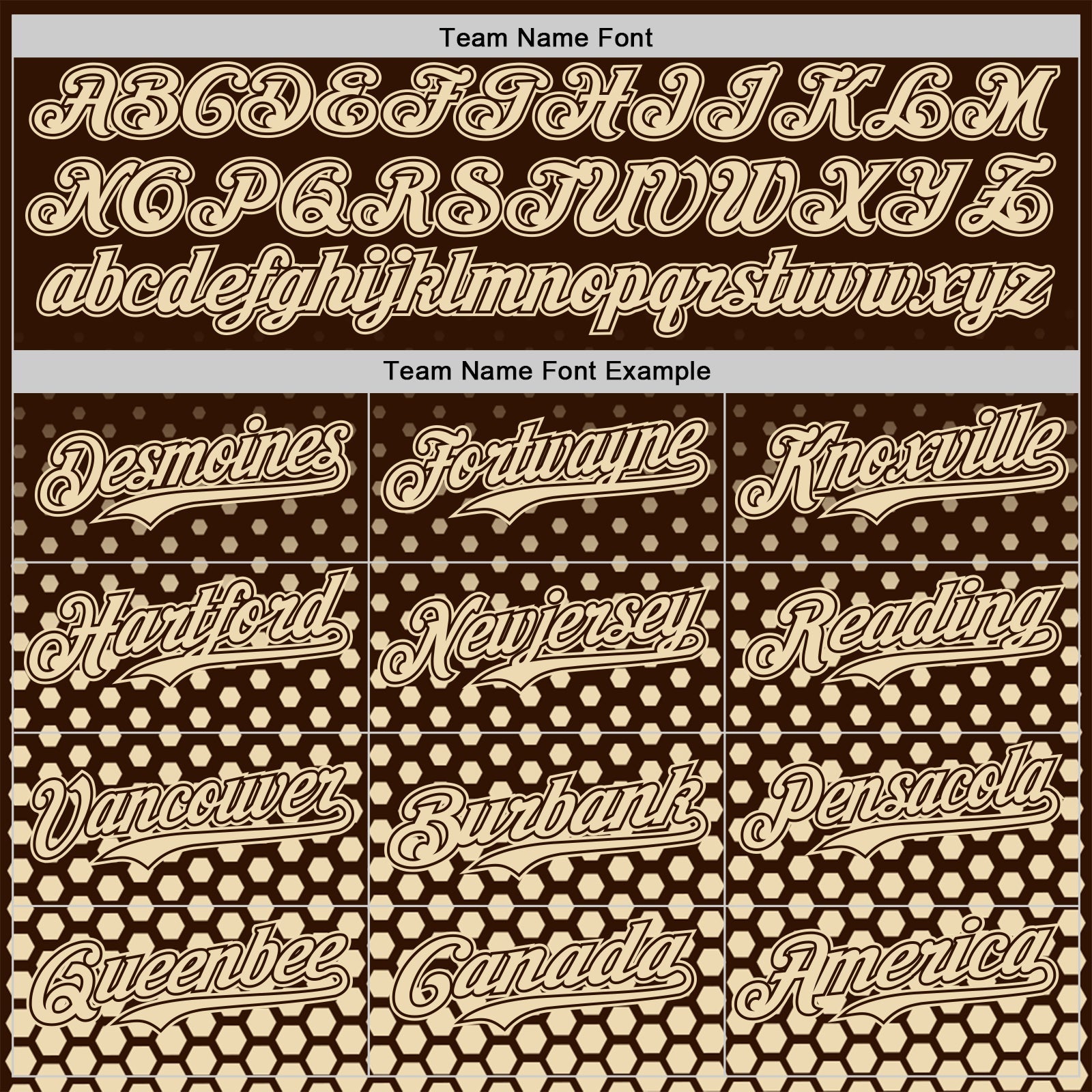Custom Brown-Cream Geometric Hexagonal Dot Gradient Authentic Baseball Jersey
