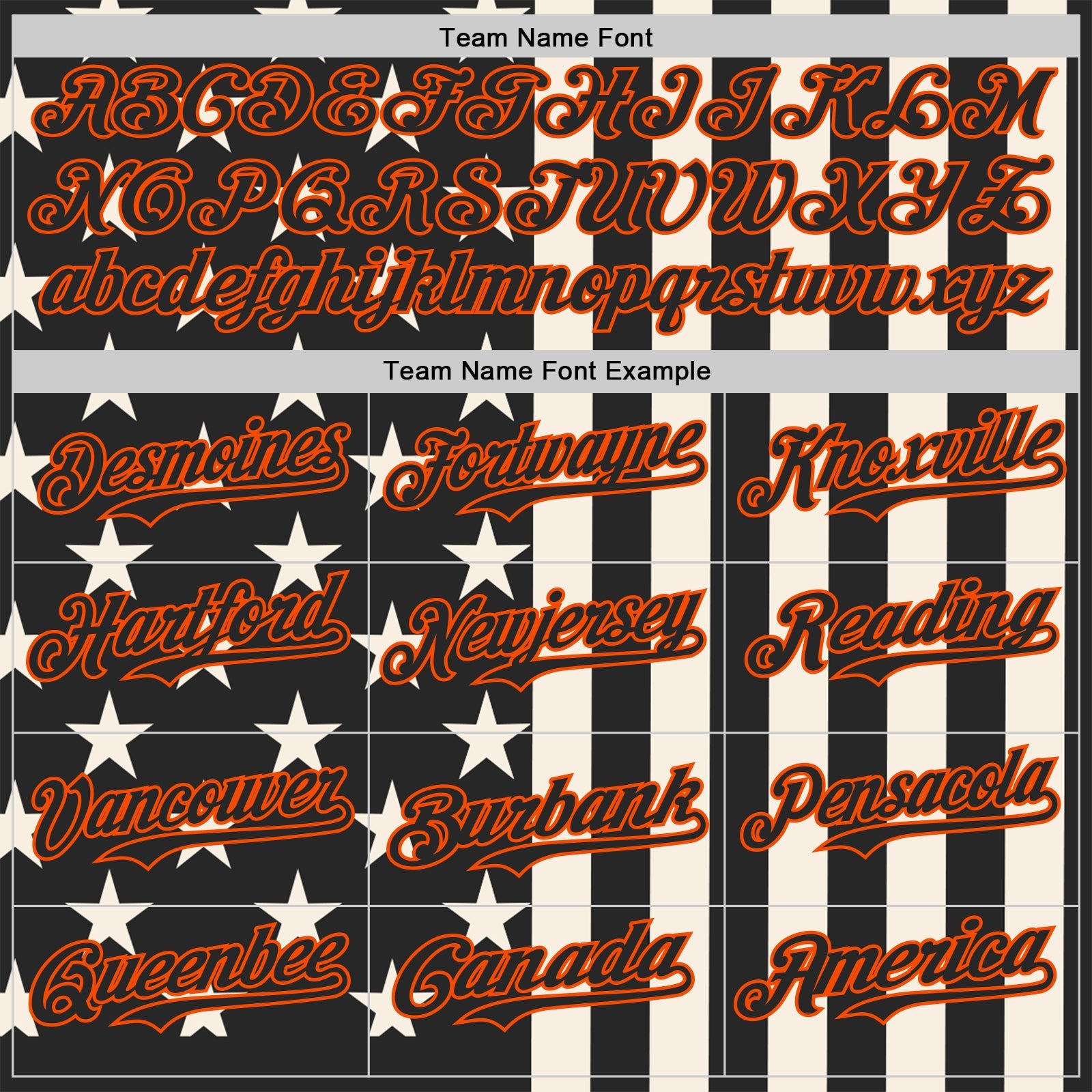 Custom Black Cream-Orange USA Flag Patriotic Split Stars and Stripes Authentic Baseball Jersey
