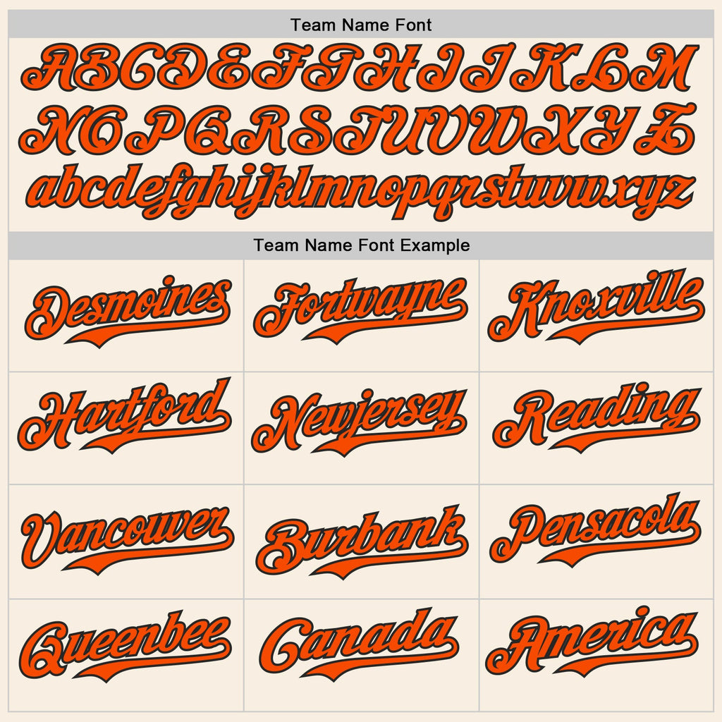 Custom Cream Orange-Black Two Tone USA Flag Sleeves Stars and Stripes Authentic Baseball Jersey