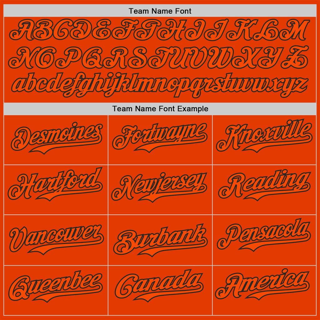 Custom Orange-Black Two Tone USA Flag Sleeves Stars and Stripes Authentic Baseball Jersey