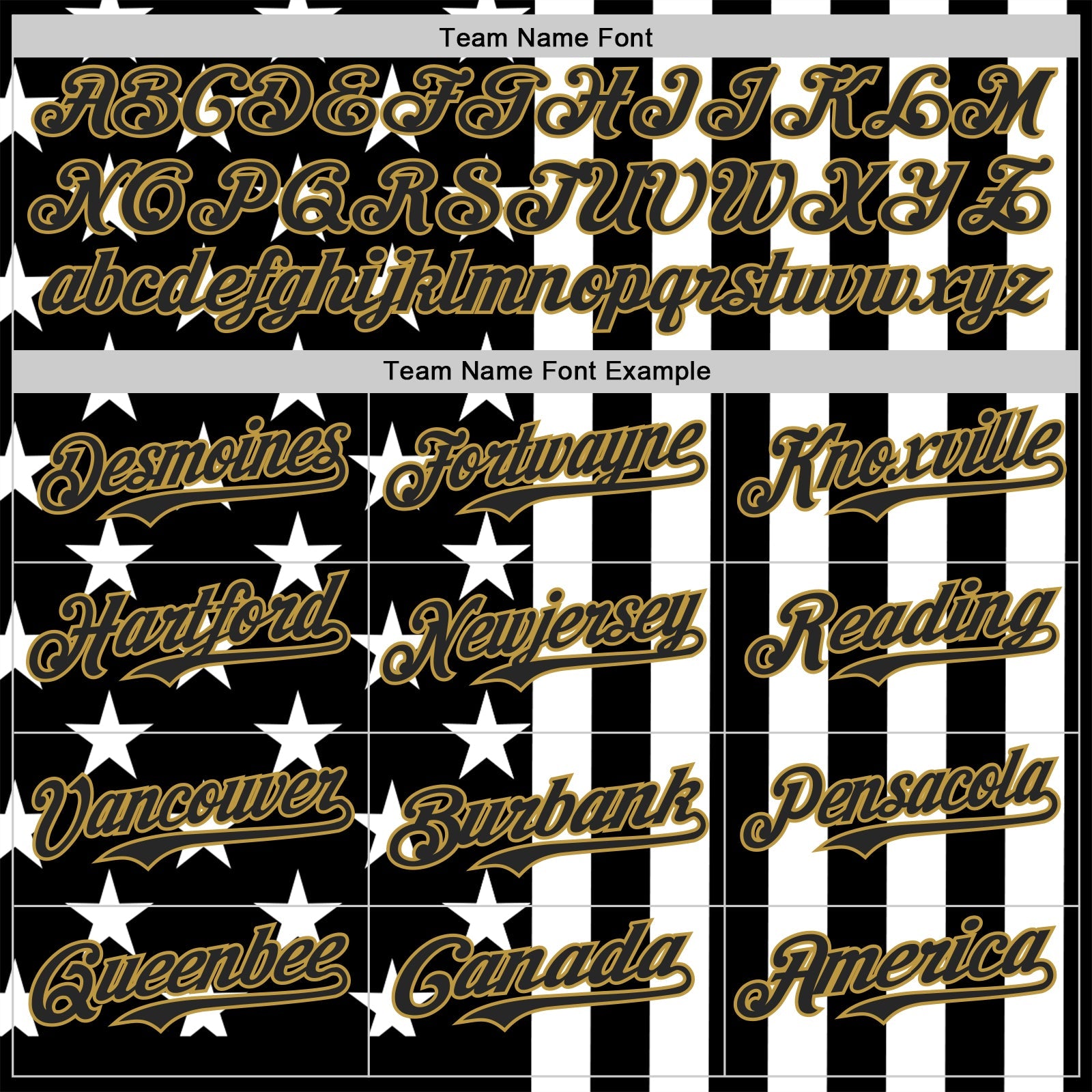 Custom Black White-Old Gold USA Flag Patriotic Split Stars and Stripes Authentic Baseball Jersey