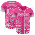 Custom Light Pink Sky Blue-White Ice Cream Waffle Foodie Dessert Authentic Baseball Jersey