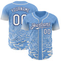 Custom Medium Pink Black-White Ice Cream Waffle Foodie Dessert Authentic Baseball Jersey
