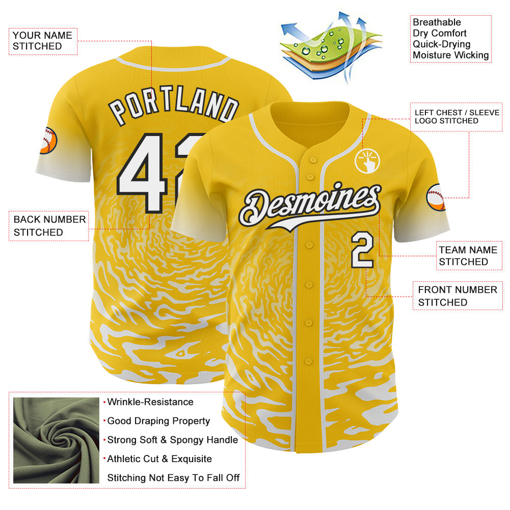 Custom Medium Pink Kelly Green-White Ice Cream Waffle Foodie Dessert Authentic Baseball Jersey