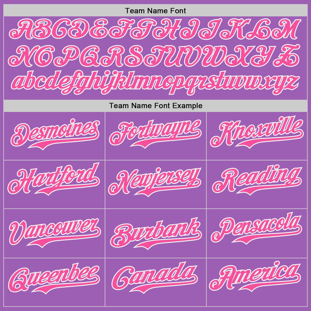 Custom Medium Purple Pink-White Ice Cream Waffle Foodie Dessert Authentic Baseball Jersey