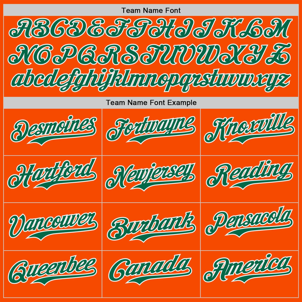 Custom Orange Kelly Green-White Ice Cream Waffle Foodie Dessert Authentic Baseball Jersey
