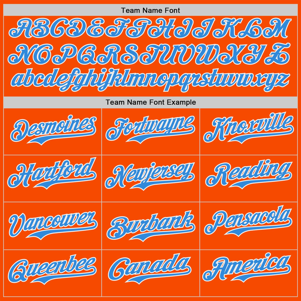 Custom Orange Electric Blue-White Ice Cream Waffle Foodie Dessert Authentic Baseball Jersey