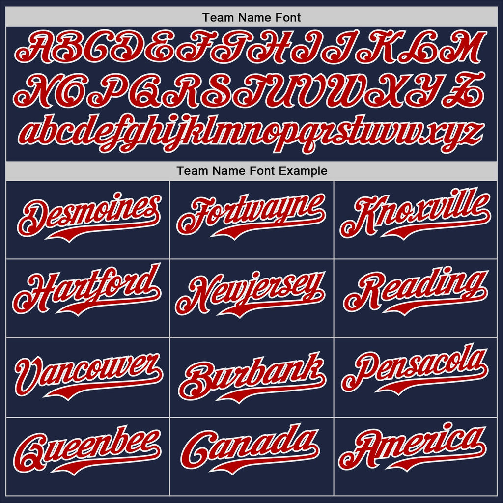 Custom Navy Red-White Ice Cream Waffle Foodie Dessert Authentic Baseball Jersey