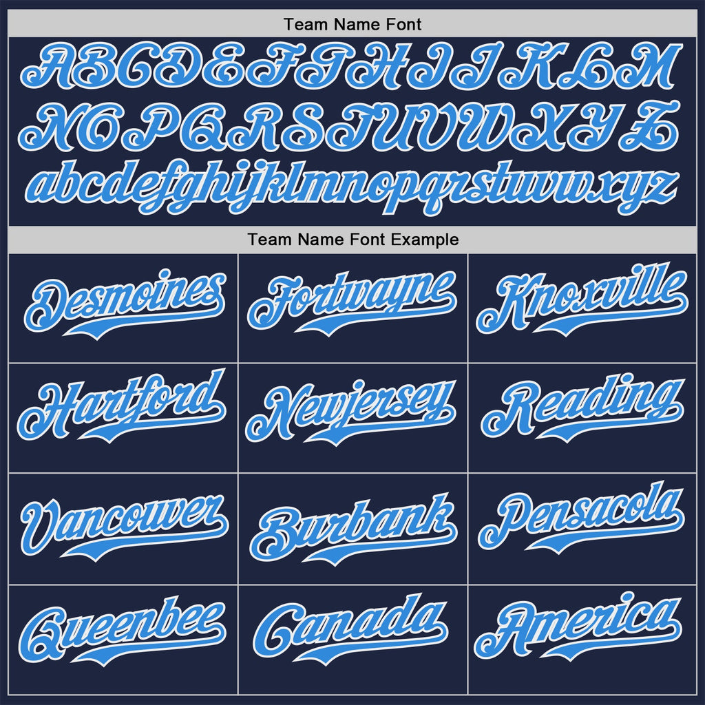 Custom Navy Electric Blue-White Ice Cream Waffle Foodie Dessert Authentic Baseball Jersey