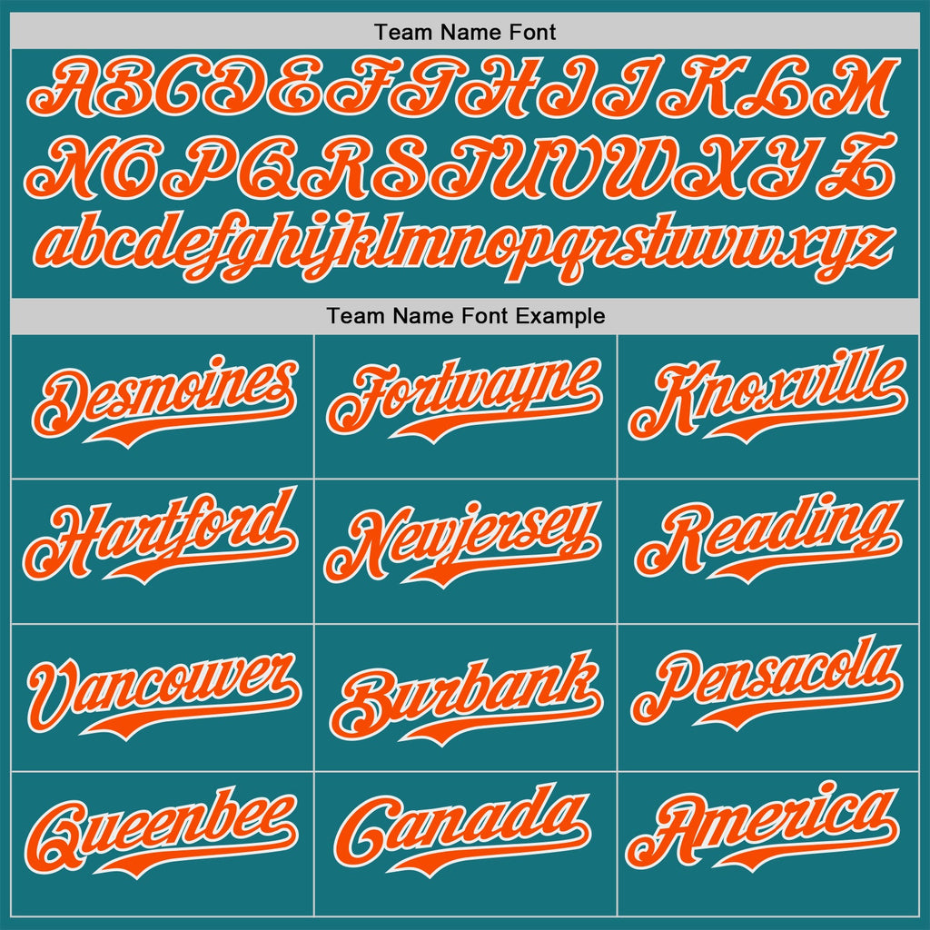 Custom Teal Orange-White Ice Cream Waffle Foodie Dessert Authentic Baseball Jersey