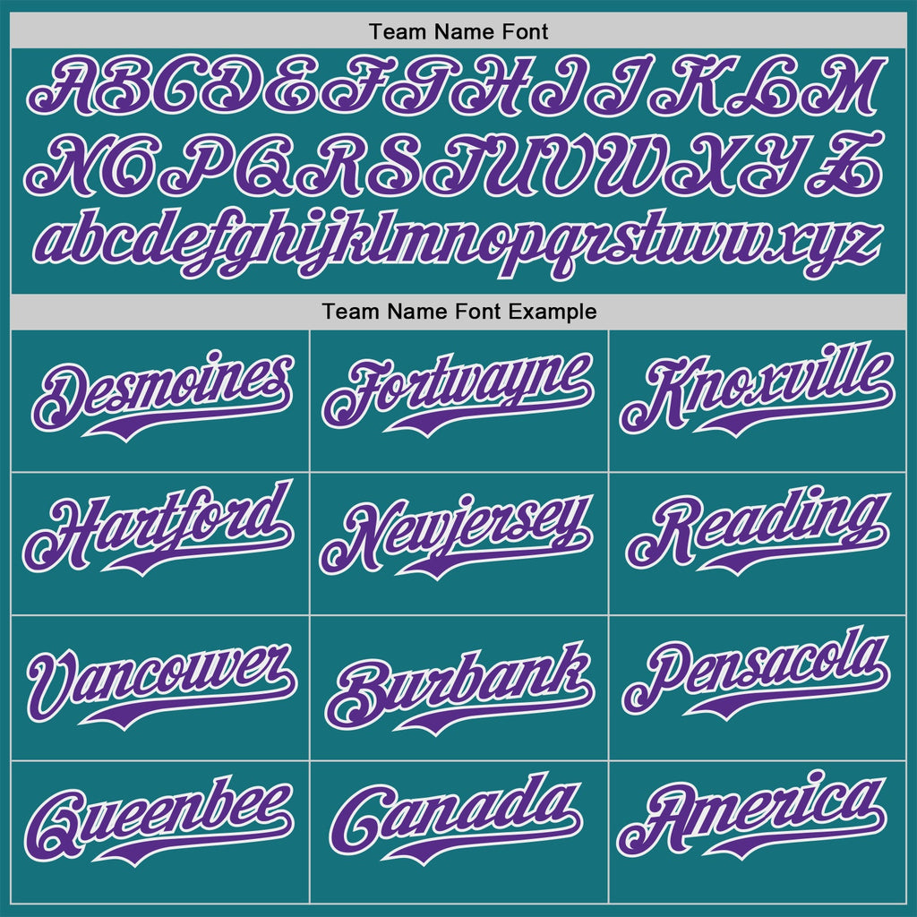 Custom Teal Purple-White Ice Cream Waffle Foodie Dessert Authentic Baseball Jersey